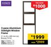 Kenzo 3 Panel Aluminium Sidelight Window Frame