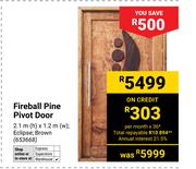 Fireball Pine Pivot Door