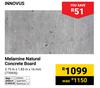 Innovus Melamine Natural Concrete Board