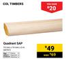 Col Timbers Quadrant Sap-19mm x 19mm x 3m