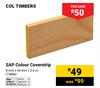 Col Timbers Sap Colour Coverstrip-8mm x 44mm x 3.0m