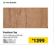 PG Bison Postform Top-3.6m x 600mm x 320mm