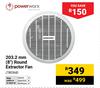 Power Worx 203.2mm (8") Round Extractor Fan