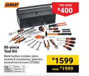 Grip 86 Piece Tool Kit