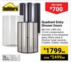 Builders Quadrant Entry Shower Doors-Each