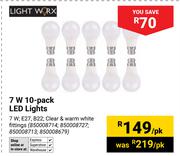 Light Worx  7W 10 Pack LED Lights-Per Pack