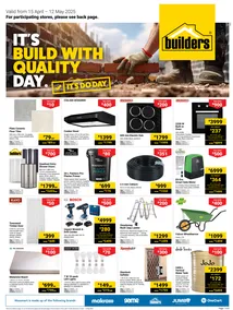 Builders KwaZulu-Natal : It's Build With Quality Day (15 April - 12 May 2025)