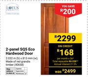 Lotus 2-Panel SQ5 Eco Hardwood Door