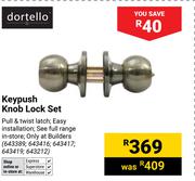 Dortello Keypush Knob Lock Set