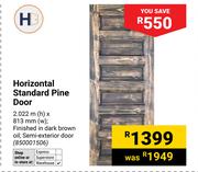 Horizontal Standard Pine Door