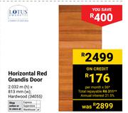 Lotus Horizontal Red Grandis Door