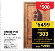 Fireball Pine Pivot Door