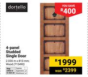 Dortello 4-Panel Studded Single Door