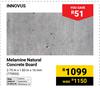 Innovus Melamine Natural Concrete Board-2.75m x 1.83m x 16mm
