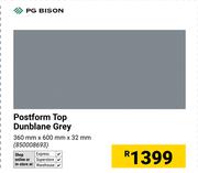 PG Bison Postform Top Dunblane Grey-360mm X 600mm X 32mm