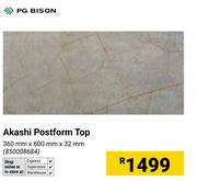 PG Bison Akashi Postform Top-360mm X 600mm X 32mm