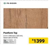 PG Bison Postform Top Saxon Oak-3.6mm X 600mm X 320mm