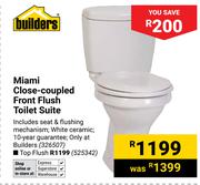 Builders Miami Close Coupled Top Flush Toilet Suite