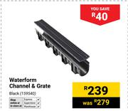 Waterform Channel & Grate Black