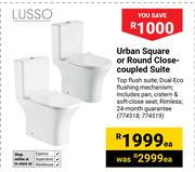 Lusso Urban Square Or Round Close Coupled Suite-Each