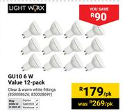 Lightworx  GU10 6W Value 12-Pack-Per Pack