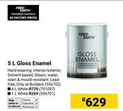 Fired Earth Gloss Enamel White-1Ltr