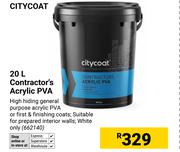 Citycoat  Contractors Acrylic PVA-20Ltr