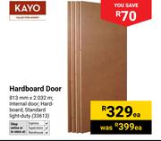 Kayo Hardboard Door-813mm x 2.032m Each