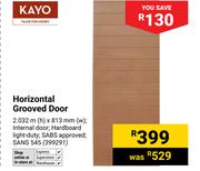 Kayo Horizontal Grooved Door-2.032m (h) x 813mm (w)