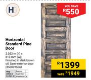 Horizontal Standard Pine Door