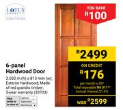 Lotus 6 Panel Hardwood Door