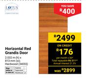Lotus Horizontal Red Grandis Door