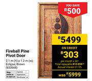 Fireball Pine Pivot Door
