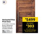 Horizontal Pine Pivot Door
