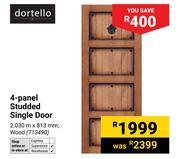 Dortello 4 Panel Studded Single Door