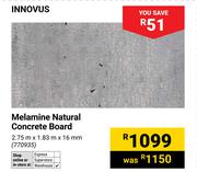 Innovus Melamine Natural Concrete Board-2.75m x 1.83m x 16mm