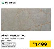 PG Bison Akashi Postform Top-360mm x 600mm x 32mm