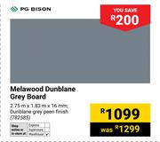 PG Bison Melawood Dunblane Grey Board-2.75m x 1.83m x 16mm