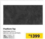 Postform Top Black Slate-3.6m x 600mm x 32mm