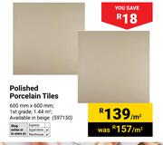 Polished Porcelain Tiles-Per m²