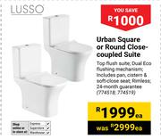 Lusso Urban Sqaure Or Round Close-Coupled Suite-Each
