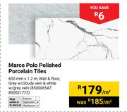Marco Polo Polished Porcelain Tiles-Per m²