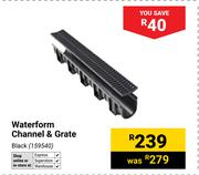 Waterform Channel & Grate Black