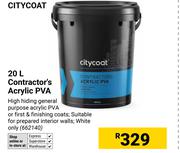 Citycoat Contractor's Acrylic PVA-20Ltr
