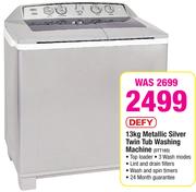 Defy 13Kg Metallic Silver Twin Tub Washing Machine DTT165