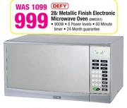 Defy 28L Metallic Finish Electronic Microwave Oven DMO351