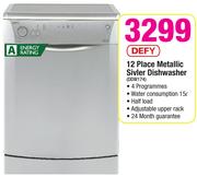 Defy 12 Place Metallic Sivler Dishwasher DDW174