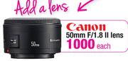 Canon 50mm F/1.8 II Lens