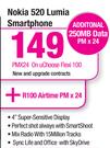 Nokia 520 Lumia Smartphone-On U Choose Flexi 100