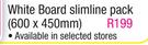 Parrot White Board Slimline Pack 600x450mm